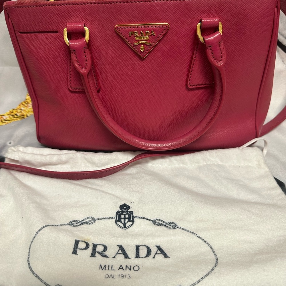 Prada Saffiano Leather Satchel in Fuchsia - Picture 2 of 8